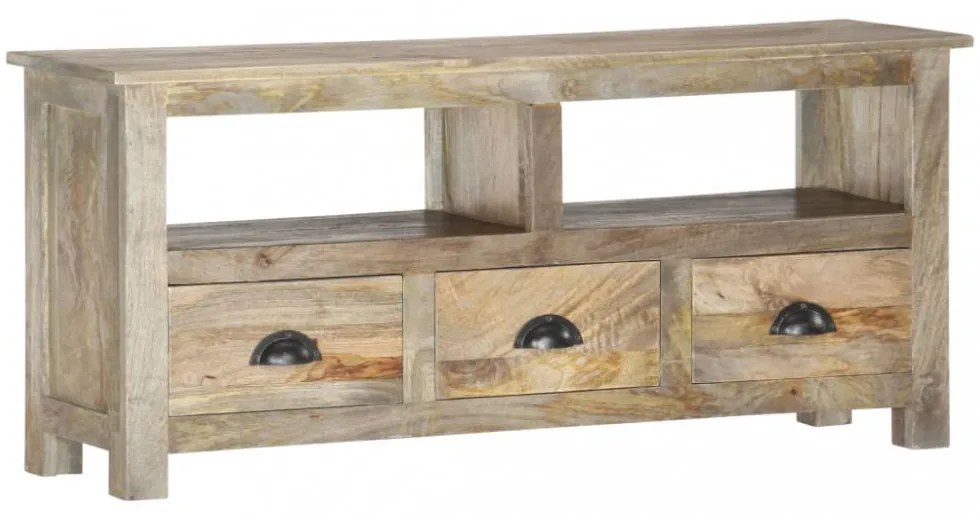 tömör mangófa TV-szekrény 110 x 30 x 50 cm