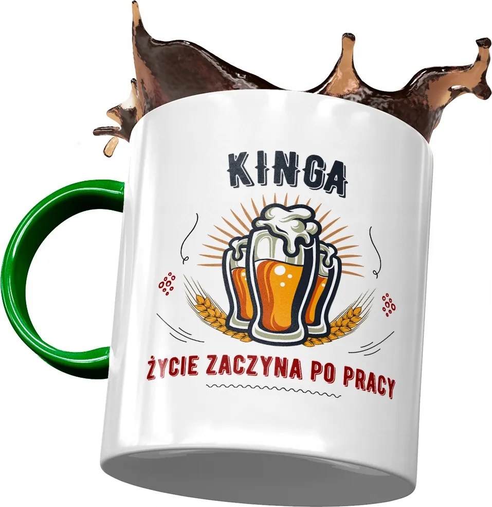 Zöld Bögre Kinga Barátnőknek Ajándék Nyomtatott Fotóval