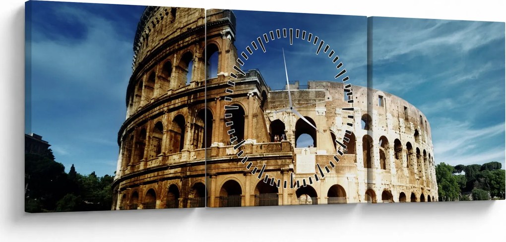 Kép - Colosseum Rómában, Olaszországban (órával) (90x30 cm)