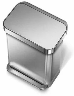 Simplehuman pedálos szemetes 55 l, ezüst, 55 l