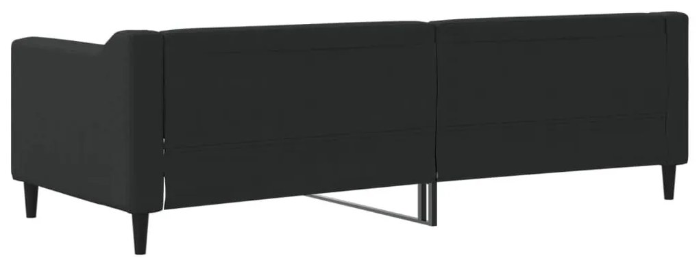 fekete szövet kanapéágy 80 x 200 cm