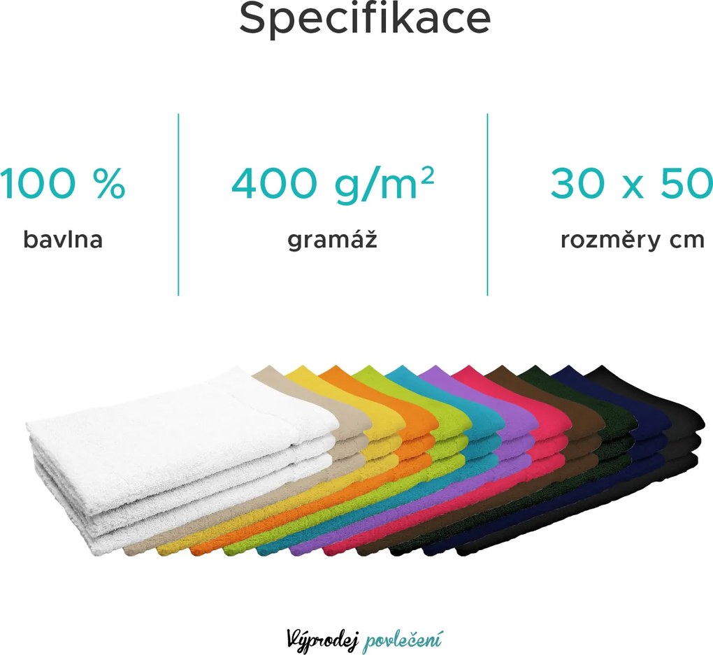 Classic bézs kis törölköző 30x50 cm, 100% pamut