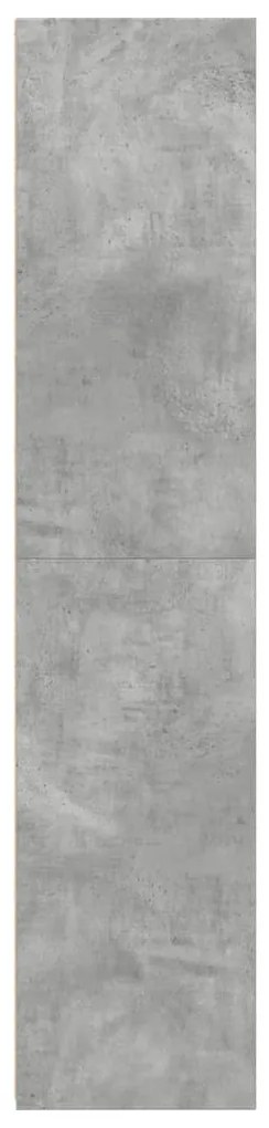 betonszürke szerelt fa magasszekrény 40 x 41 x 185 cm