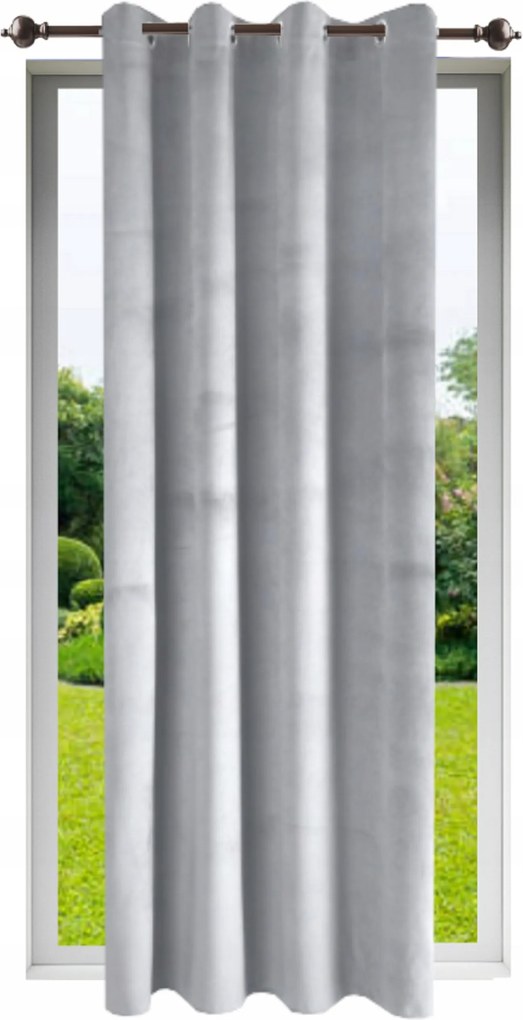 Vélúr függöny karikákkal 140x220 cm különböző színekben, nappaliba