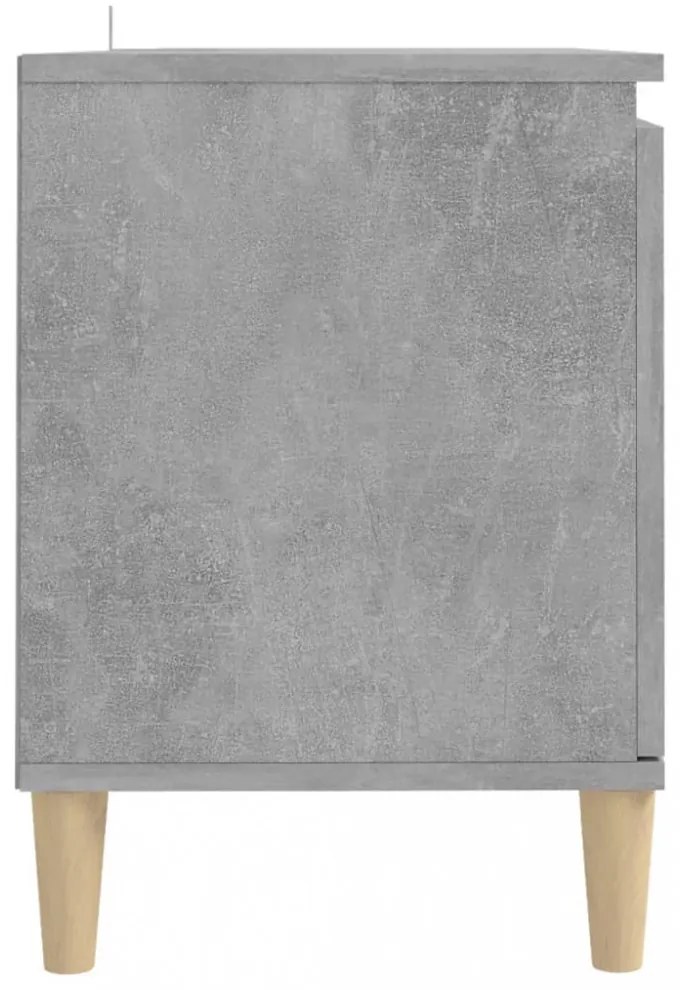 betonszürke TV-szekrény tömör falábakkal 103,5 x 35 x 50 cm