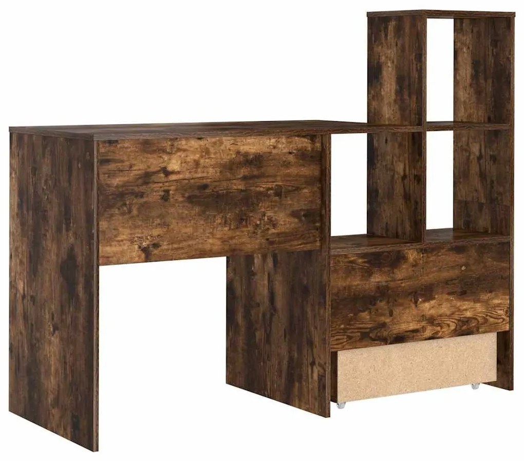 Asztal fiókkal Füstölt tölgy 131.5 x 50 x 106.5 cm Faanyag