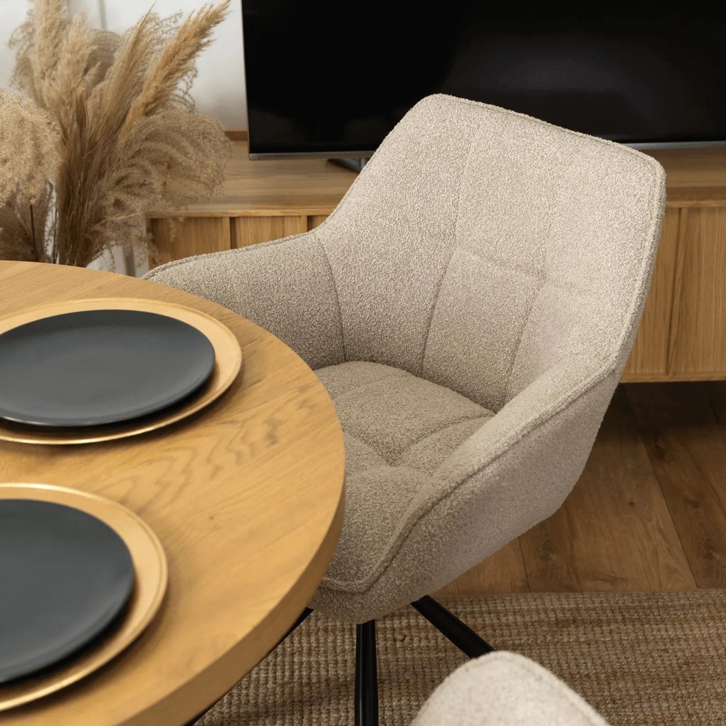 Forgó Étkezőszék Bézs Színben. PEONY