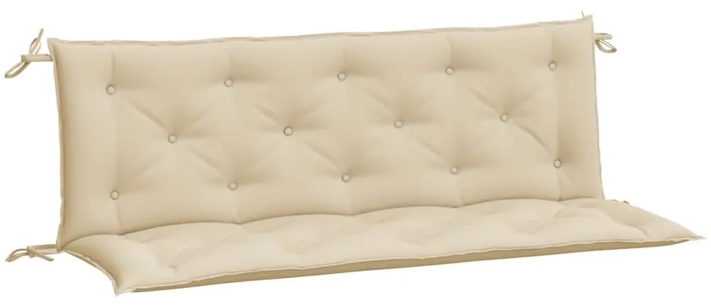2 db bézs oxford szövet kerti padpárna 150 x 50 x 7 cm
