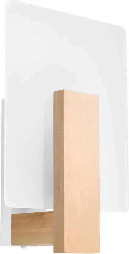 Fali lámpa fa modern barna fehér üveg Sollux Lighting