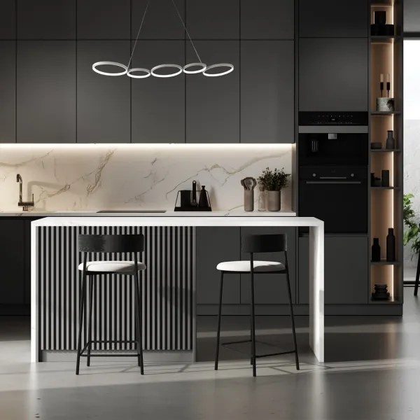 LED Csillár zsinóron OLYMPIA 5xLED/10W/230V szürke