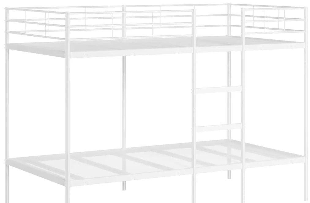fehér acél emeletes ágy matrac nélkül 100 x 200 cm