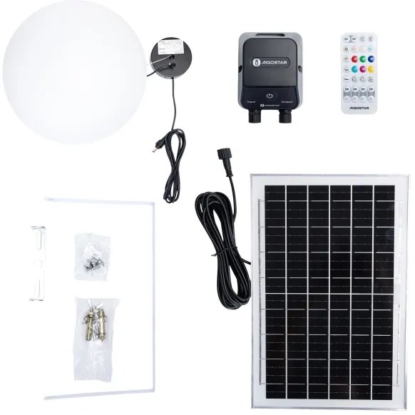 Aigostar-LED RGBW Napelemes csillár MESH 35W/3,7V 8000 mAh 2700K-6500K IP65 átm. 30 cm