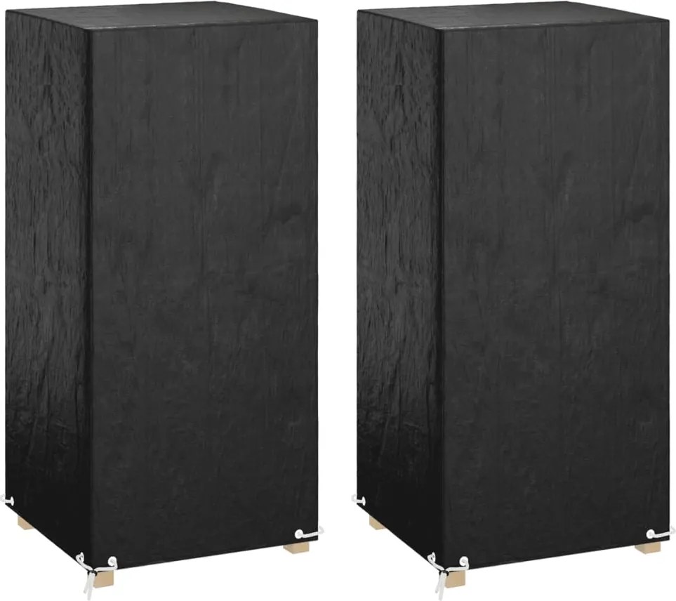 vidaXL 2 db polietilén kerti szék huzat 8 fűzőlyukkal 75 x 70 x 140 cm