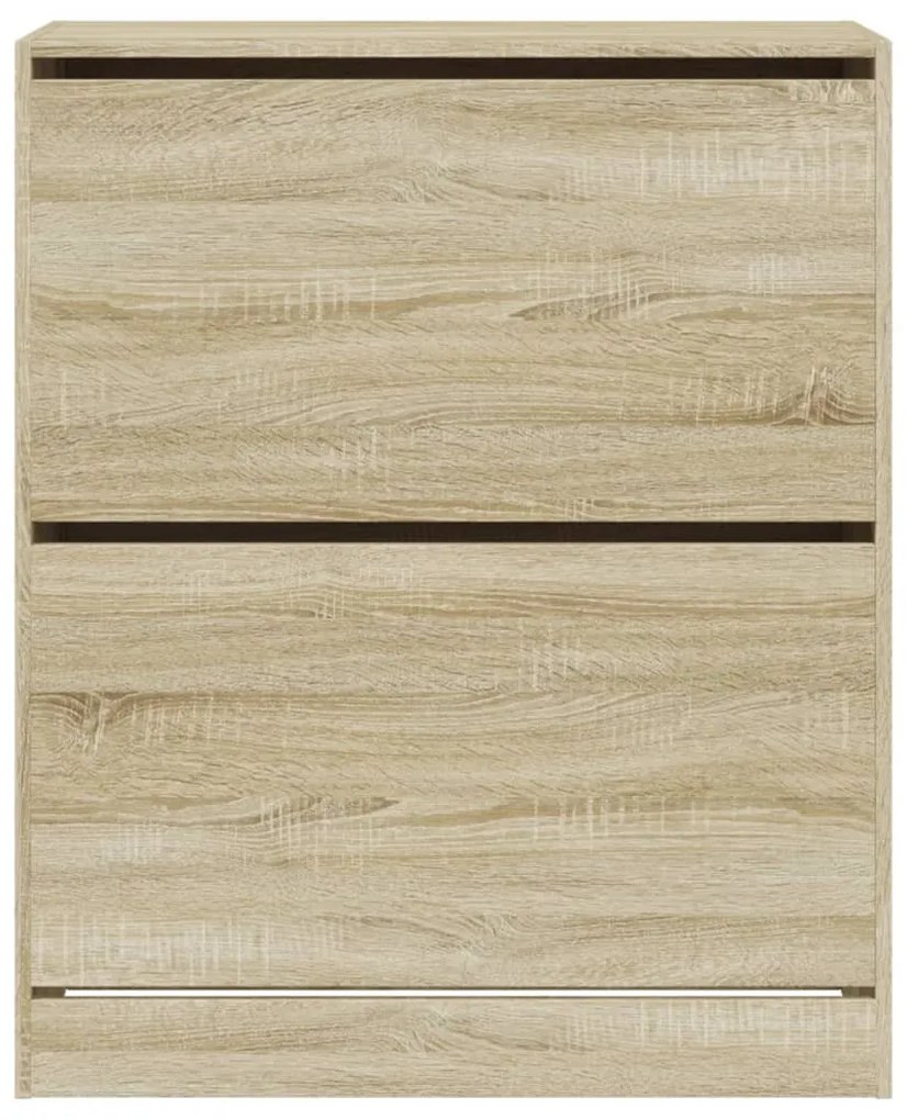 sonoma tölgy színű szerelt fa cipőszekrény 80 x 34 x 96,5 cm