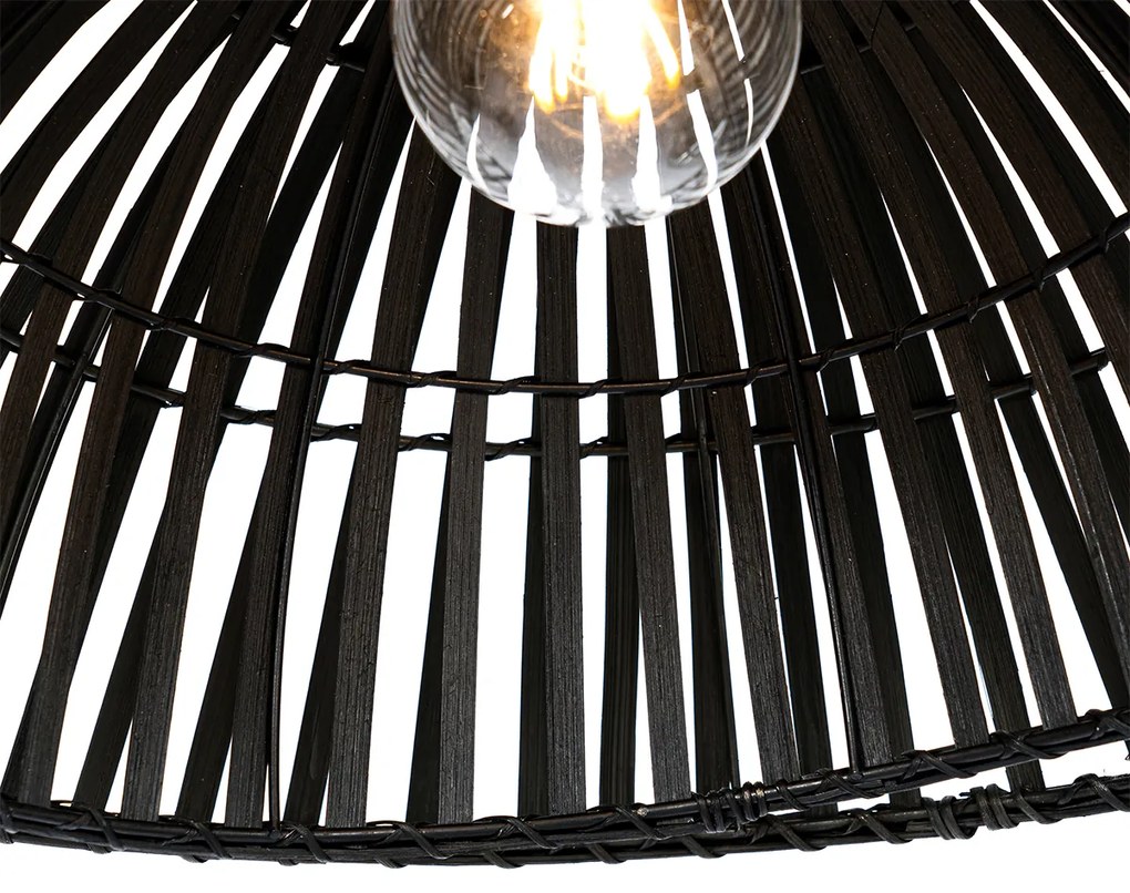 Keleti íves lámpa fekete bambuszból - Pua