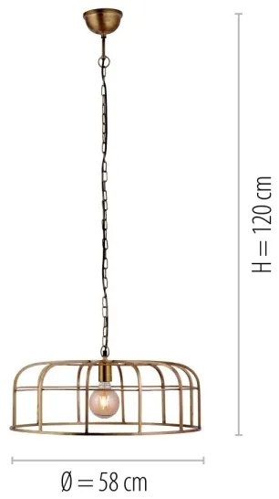 Leuchten Direkt 11493-60 - Csillár láncon AMIR 1xE27/25W/230V