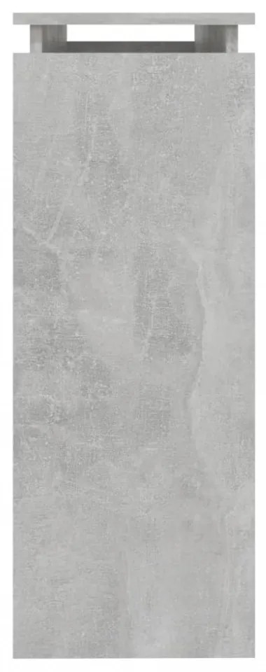 betonszürke szerelt fa tálalóasztal 102 x 30 x 80 cm