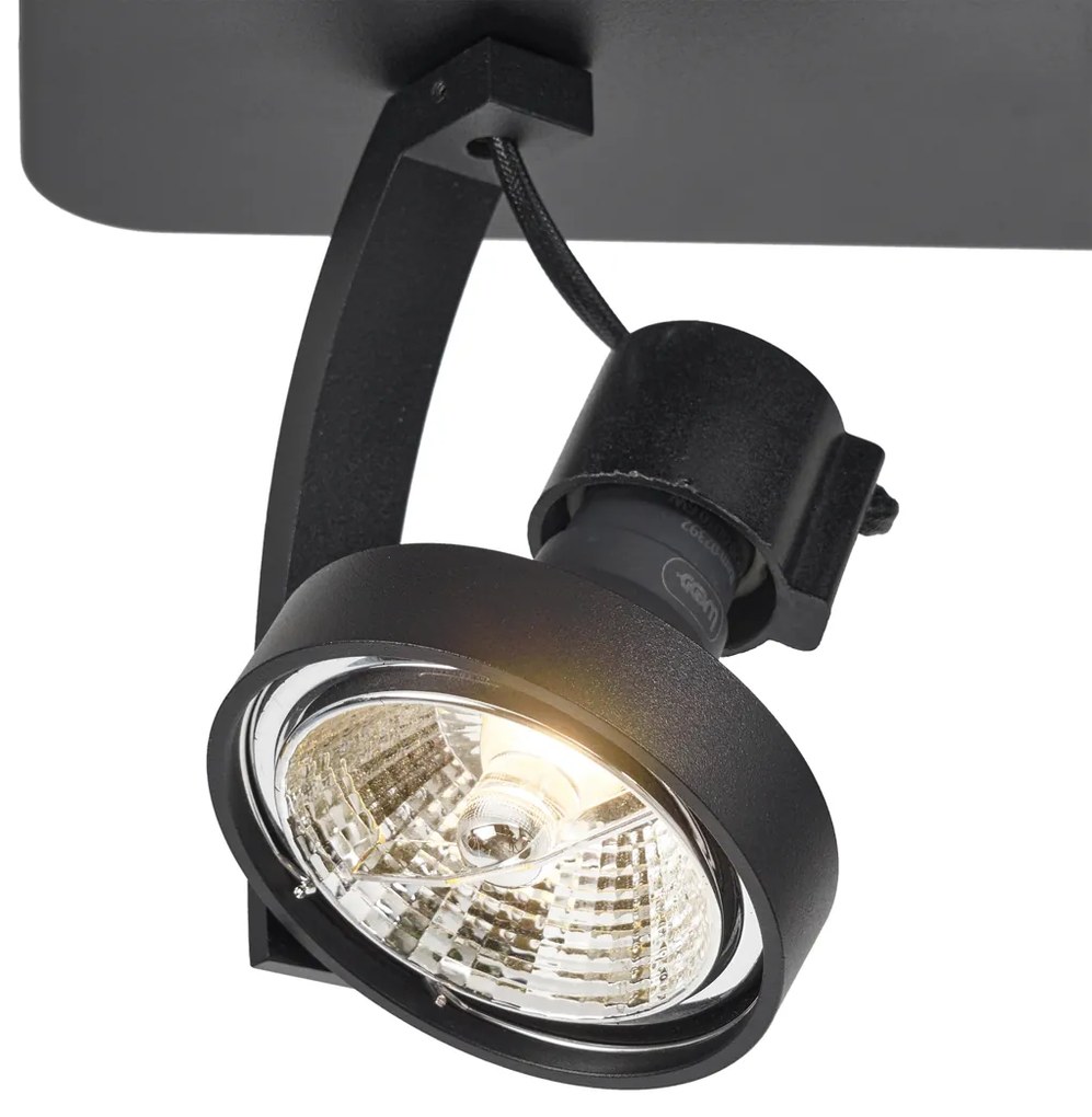 Design mennyezeti spotlámpa fekete GU10 70mm 2-lámpás állítható - Vo