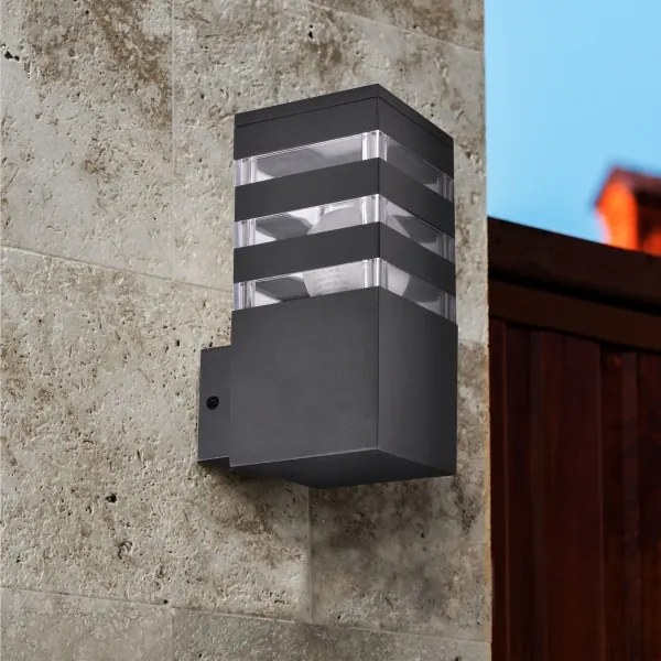 LED RGBW dimmelhető kültéri fali világítótest TEKSAS 1xE27/9W/230V IP44 antracit