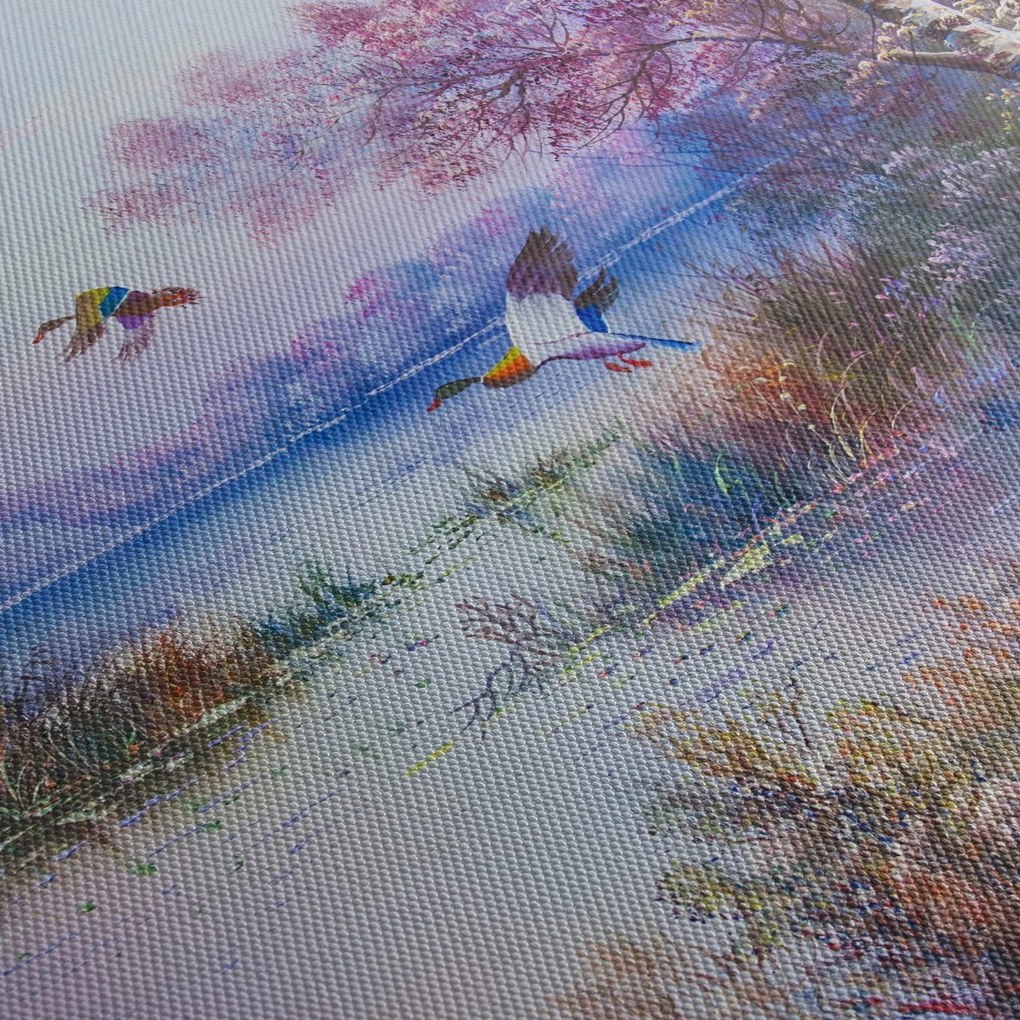 Kép - ősz jön, olajfestmény (120x50 cm)