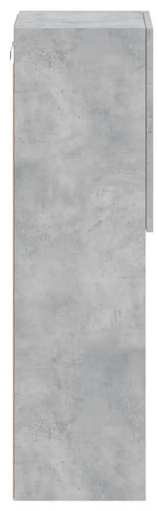 betonszürke TV-szekrény LED-lámpákkal 30,5 x 30 x 102 cm