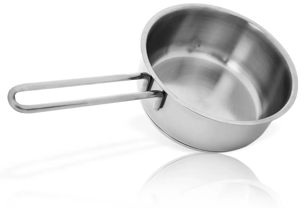 Orion Anett rozsdamentes acél nyeles edény fedővel, 1,25 l, 16 cm