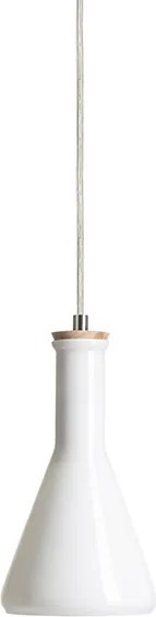 RENDL PULIRE CON závěsná opálové sklo/dřevo/chrom 230V LED E14 6W
