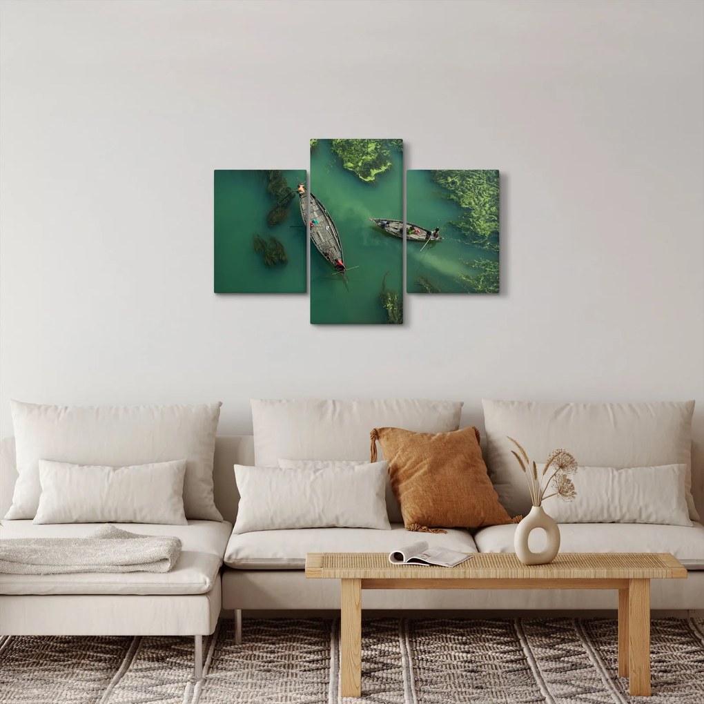 Kép - Horgászok a folyón (90x60 cm)