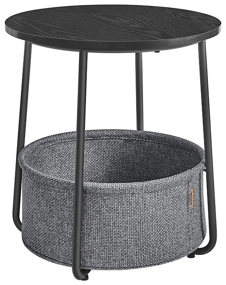 NOIRA oldalsó asztal fekete/szürke