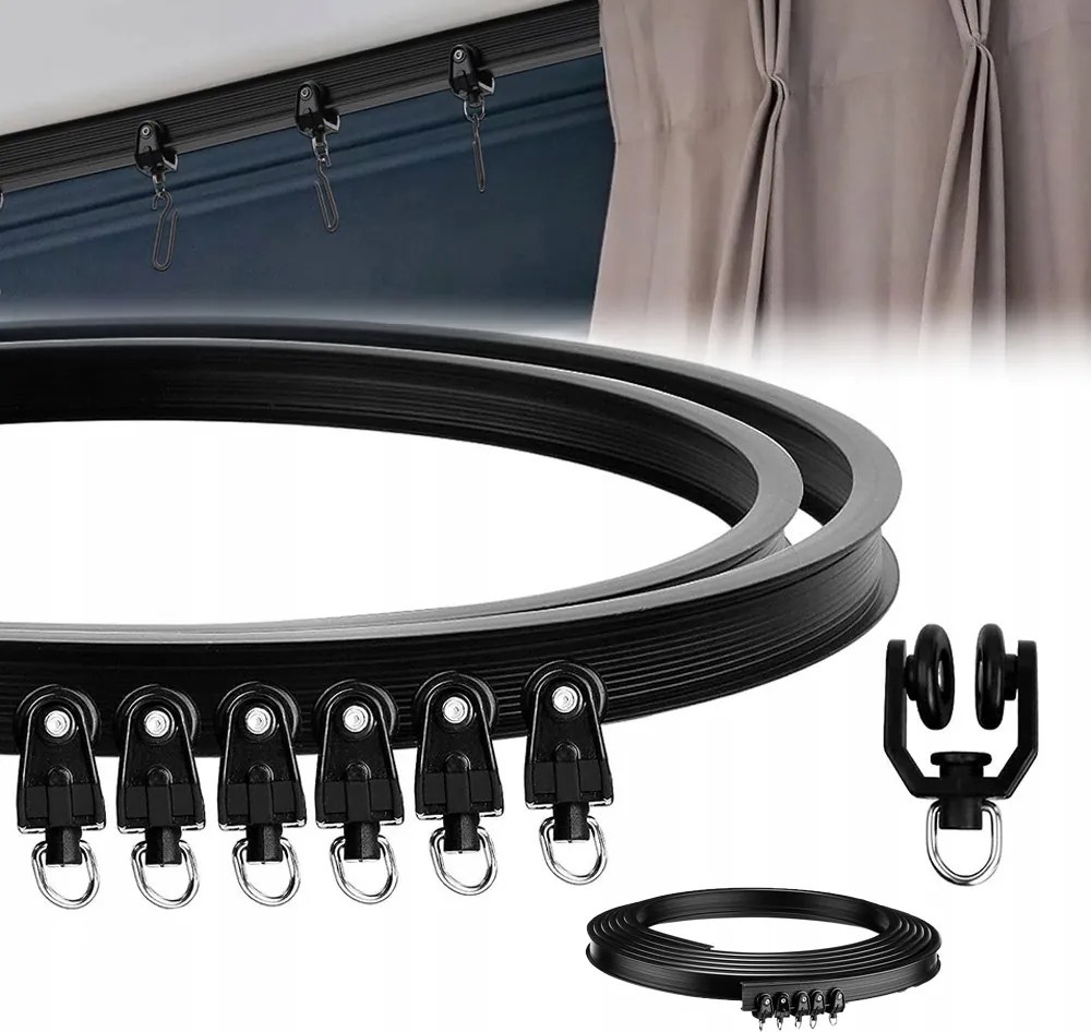 Mennyezeti Függöny 5 M Flexibilis Függönykarnis Zuhany Ablak Sín