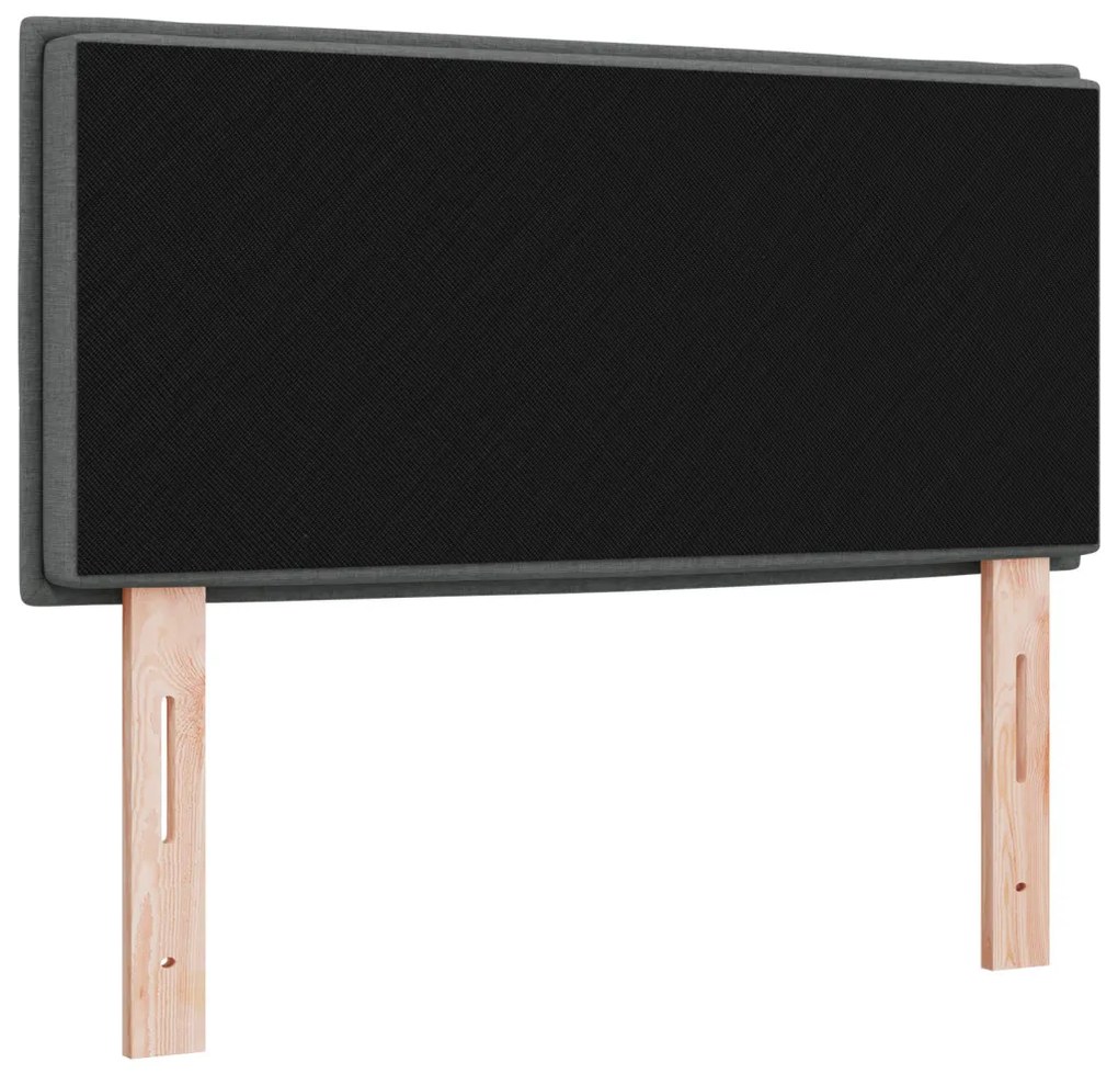 LED ágytámla LED -es lámpákkal Sötétszürke 80 cm szövet