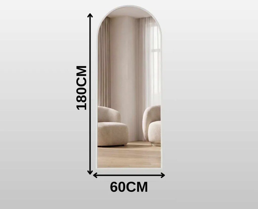 Tükör, fehér, 60 cm