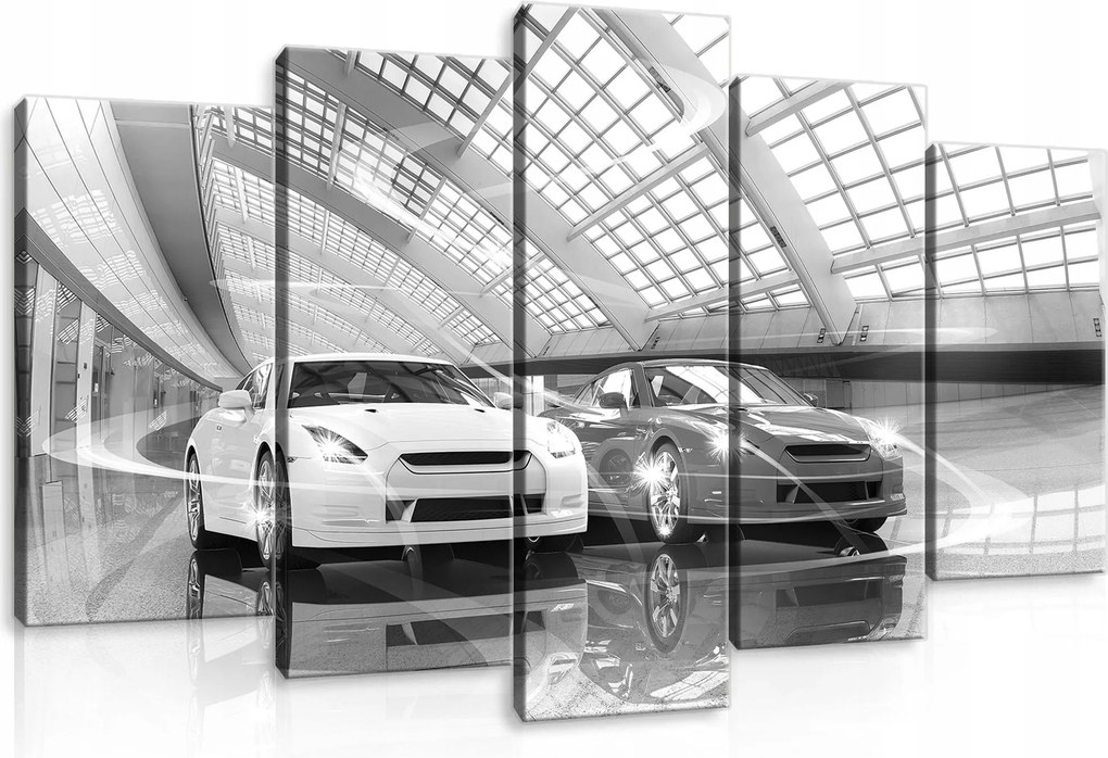 Vászonkép 100x60 Nissan Gt-r autók sport fekete-fehér modern stílus