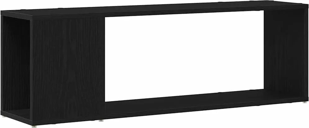 vidaXL TV szekrény garnitúra Fekete 100 x 24 x 63 cm Faanyag