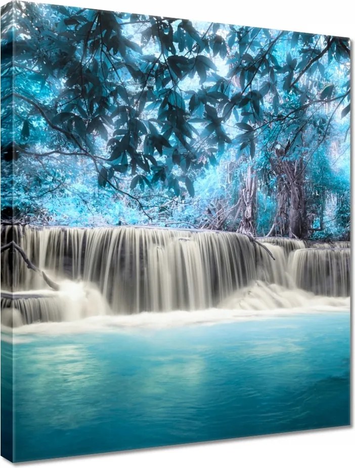 Vászonkép 40x50 Kék vízesés