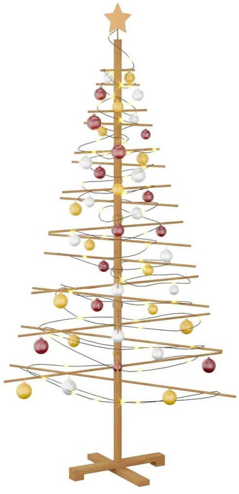 Fából készült Karácsonyfa állvánnyal Barna 180 cm bambusz