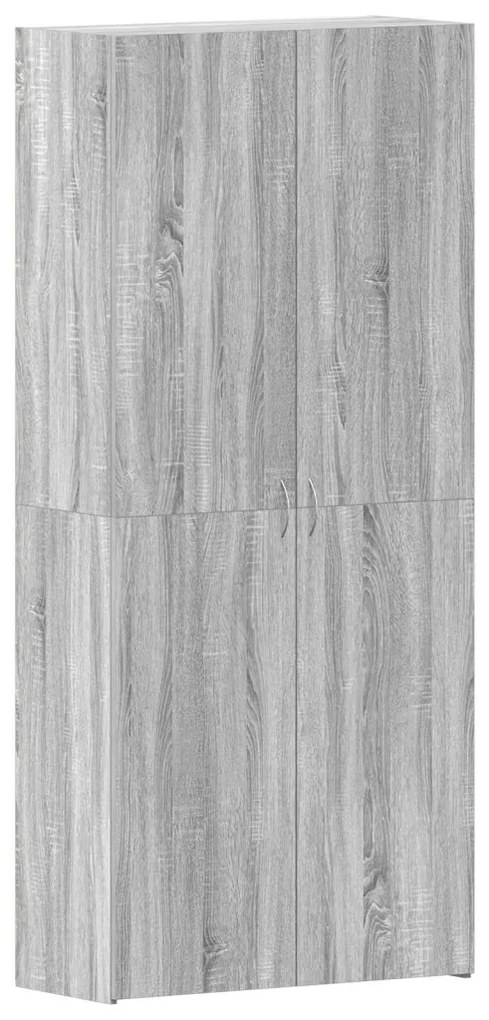 Cipőtároló Szürke Sonoma 80x35,5x180 cm Mérnöki Fa