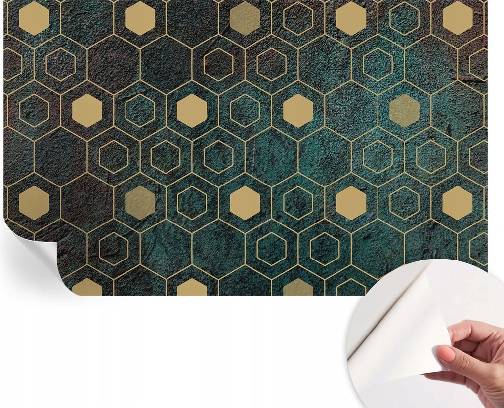 Fotótapéta Öntapadós Design Divatos Geometrikus hexagonok 416x254