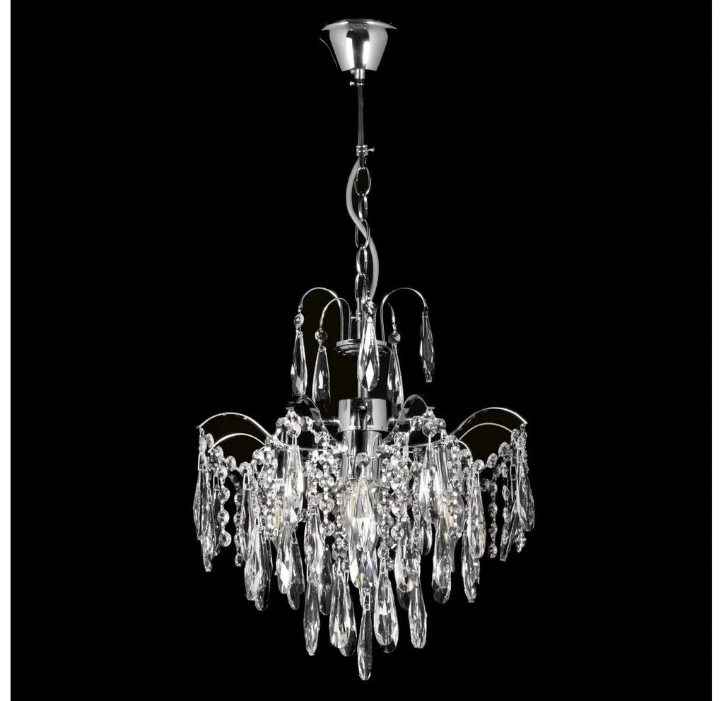 Kristály csillár láncon 4xE27/60W/230V