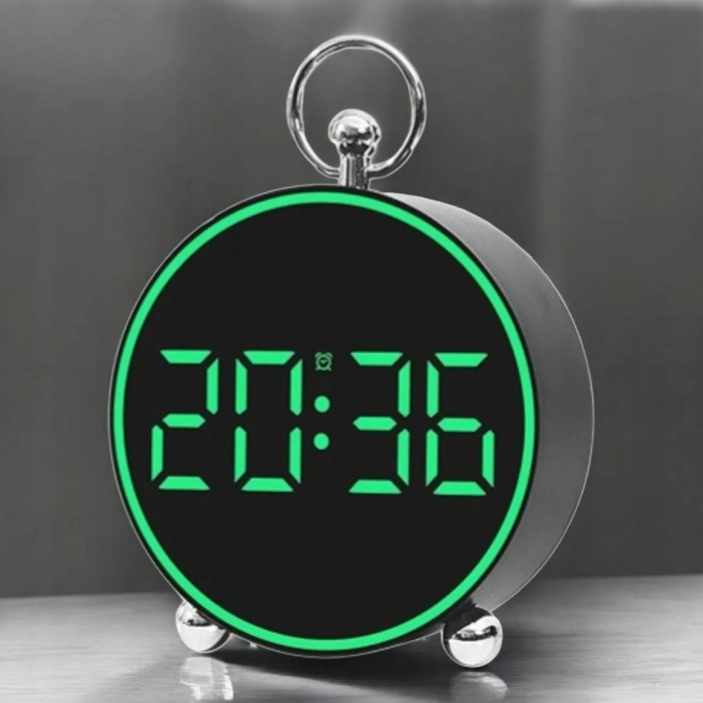 Digitális Ébresztőóra Led Dátum Hőmérséklet Fényerő Szabályozás Hangvezérlés