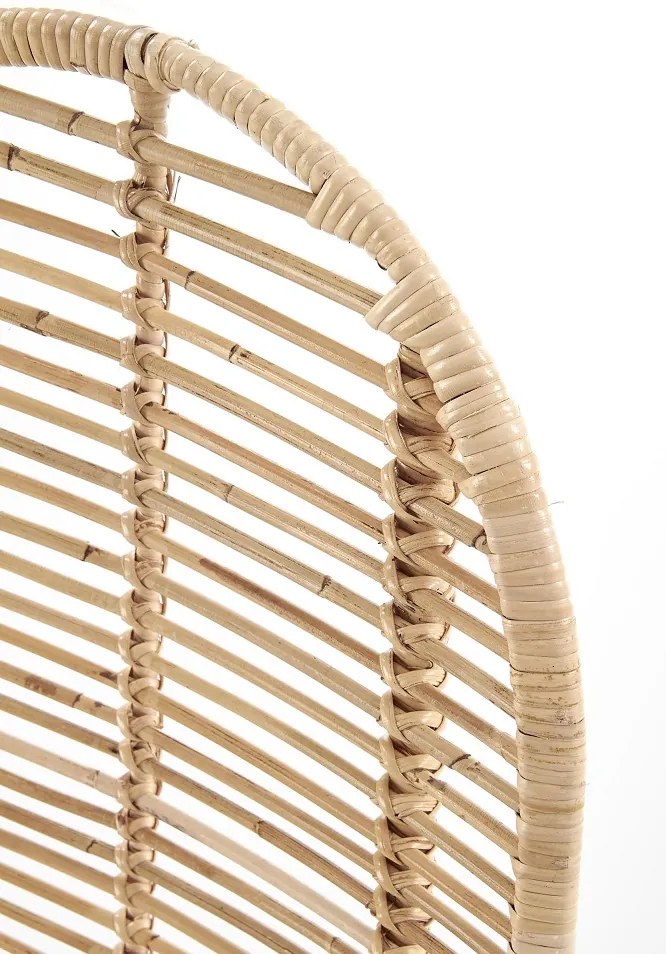 Linus étkezőszék, rattan / fekete