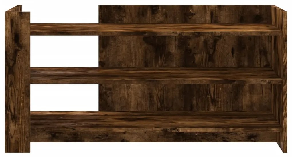 Füstös tölgy színű szerelt fa dohányzóasztal 100 x 50 x 50 cm