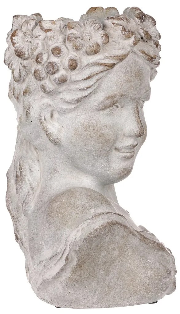 Beton burkolat Bysta női fej, átmérő 23 cm, 23 x17 x 30 cm