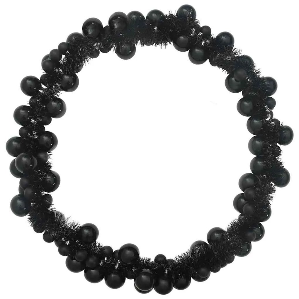 Karácsonyi gömb girland Fekete 186 cm Polisztirol