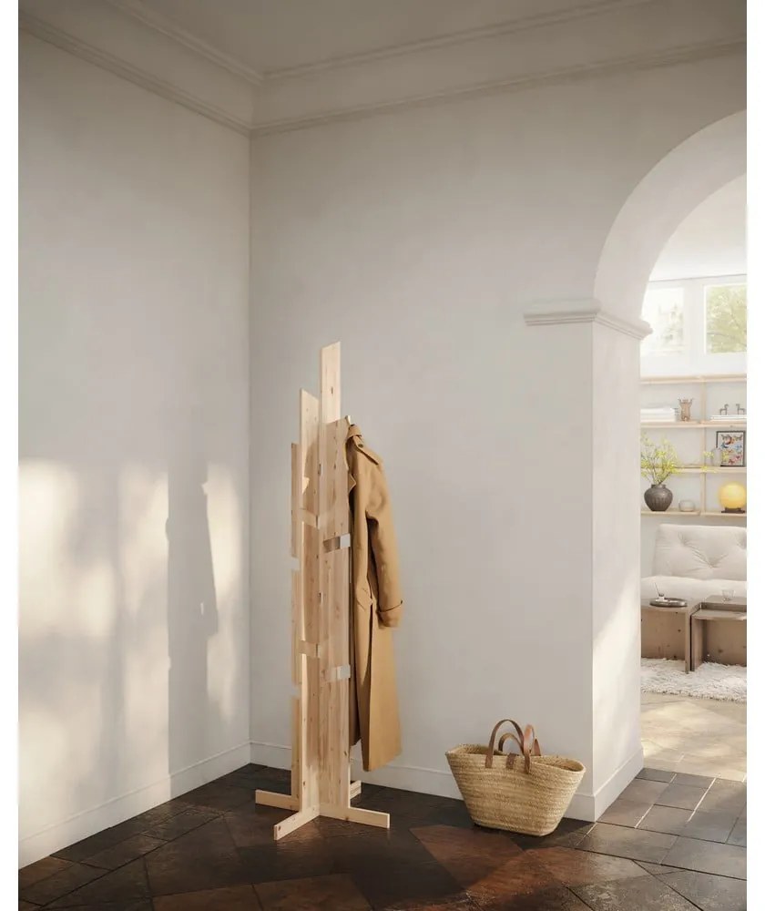 Natúr színű borovi fenyő fogas 60x186 cm Keeper – Karup Design