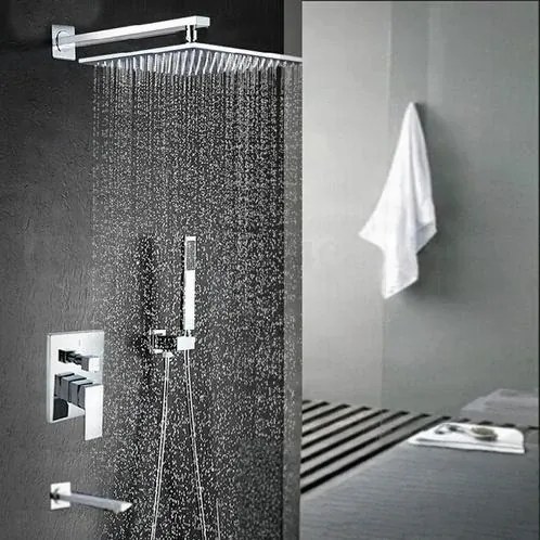 Zuhanypanel EYN PT04042 falba süllyesztett kivitelben, LED-világítással, többféle színváltozatban, például krómban és matt feketében — 30 cm — Fix