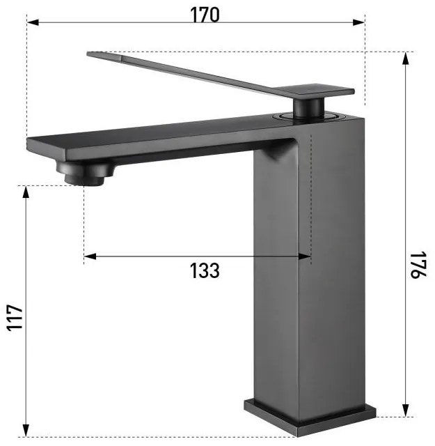 AREZZO design ROCKFIELD Mosdócsaptelep, fekete AR-9901BL