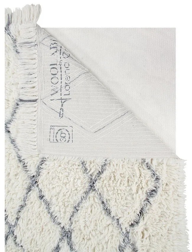 Krémszínű mosható kézi szövésű gyapjú szőnyeg 200x300 cm Berber Soul – Lorena Canals