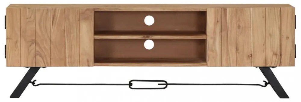vidaXL tömör akácfa TV-szekrény 140 x 30 x 45 cm