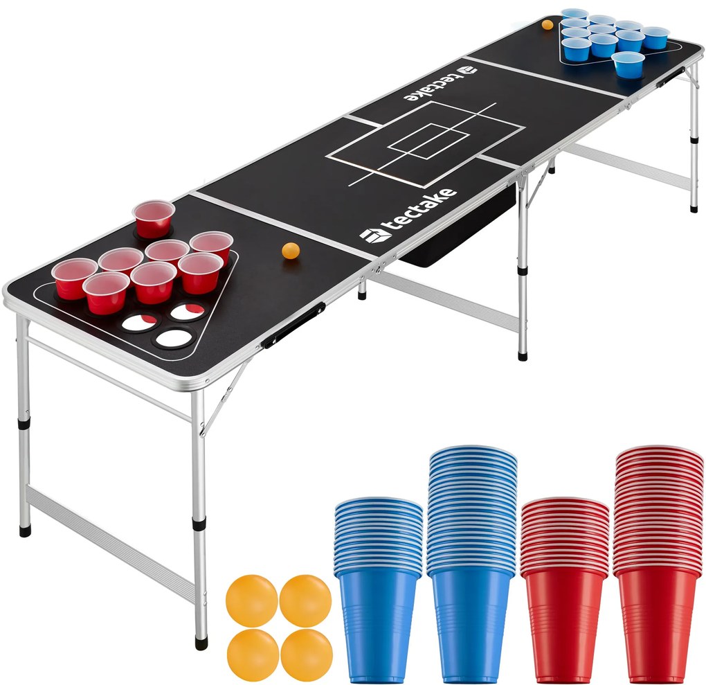 TecTake GmbH 404952 sör-pong asztal beer ball blitz - fekete